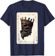 King of Hearts Creepy Card Game Poker Gothic Halloween T-Shirt - T-Shirt | Navy