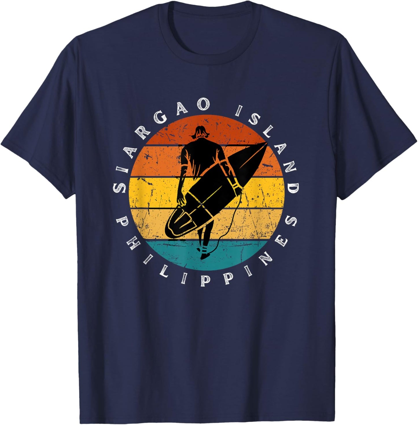 Pilipino Philippines Siargao Surfing Pinoy Surfer T-Shirt - T-Shirt | Navy