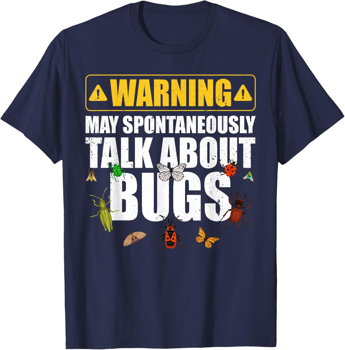 Cool Bug Women Insect Lady Bug Lover Moth Entomology T-Shirt - T-Shirt | Navy