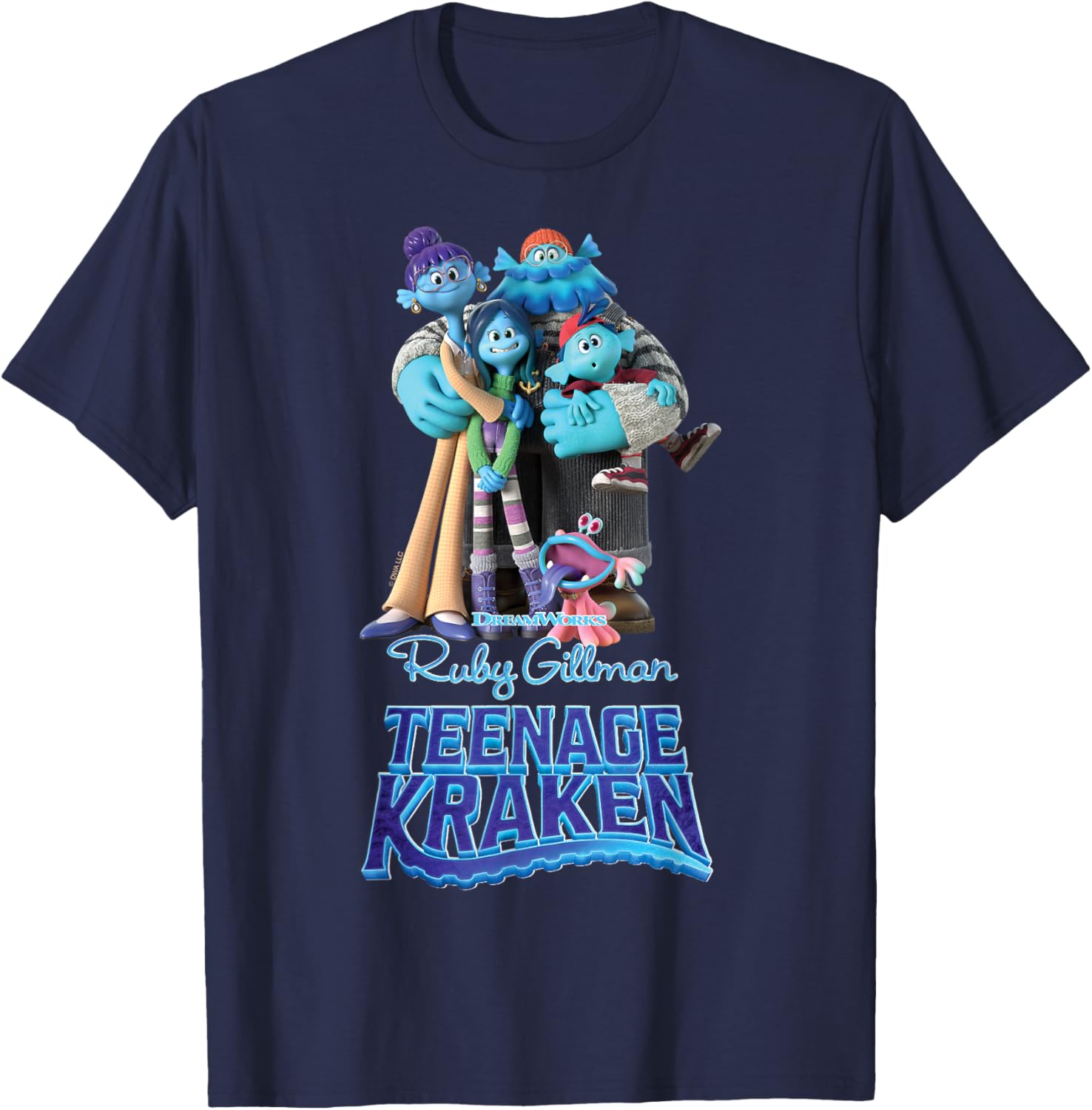DreamWorks Ruby Gillman, Teenage Kraken The Gillmans T-Shirt - T-Shirt | Navy