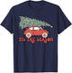 Tis' the Season Christmas Red Truck Matching Pjs Pajamas T-Shirt - T-Shirt | Navy