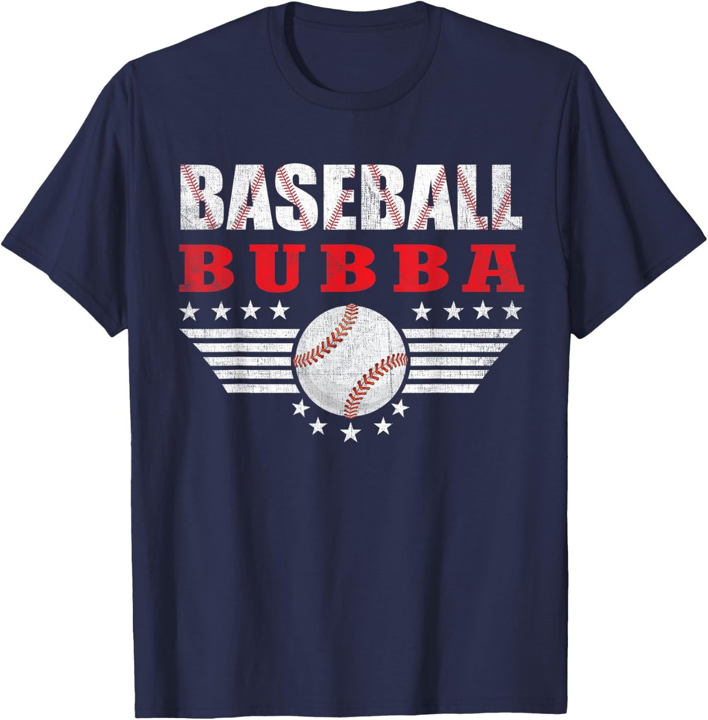 Baseball Bubba Funny Sports Players Bubba Father's Day T-Shirt - T-Shirt | Navy