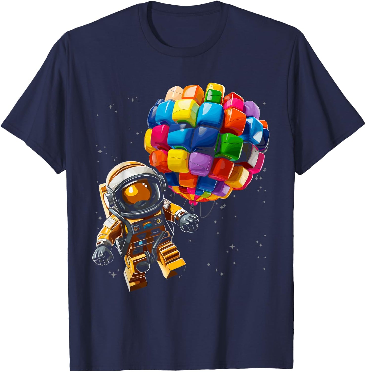 Master Builder Bricks Blocks Play Toys Astronaut T-Shirt - T-Shirt | Navy