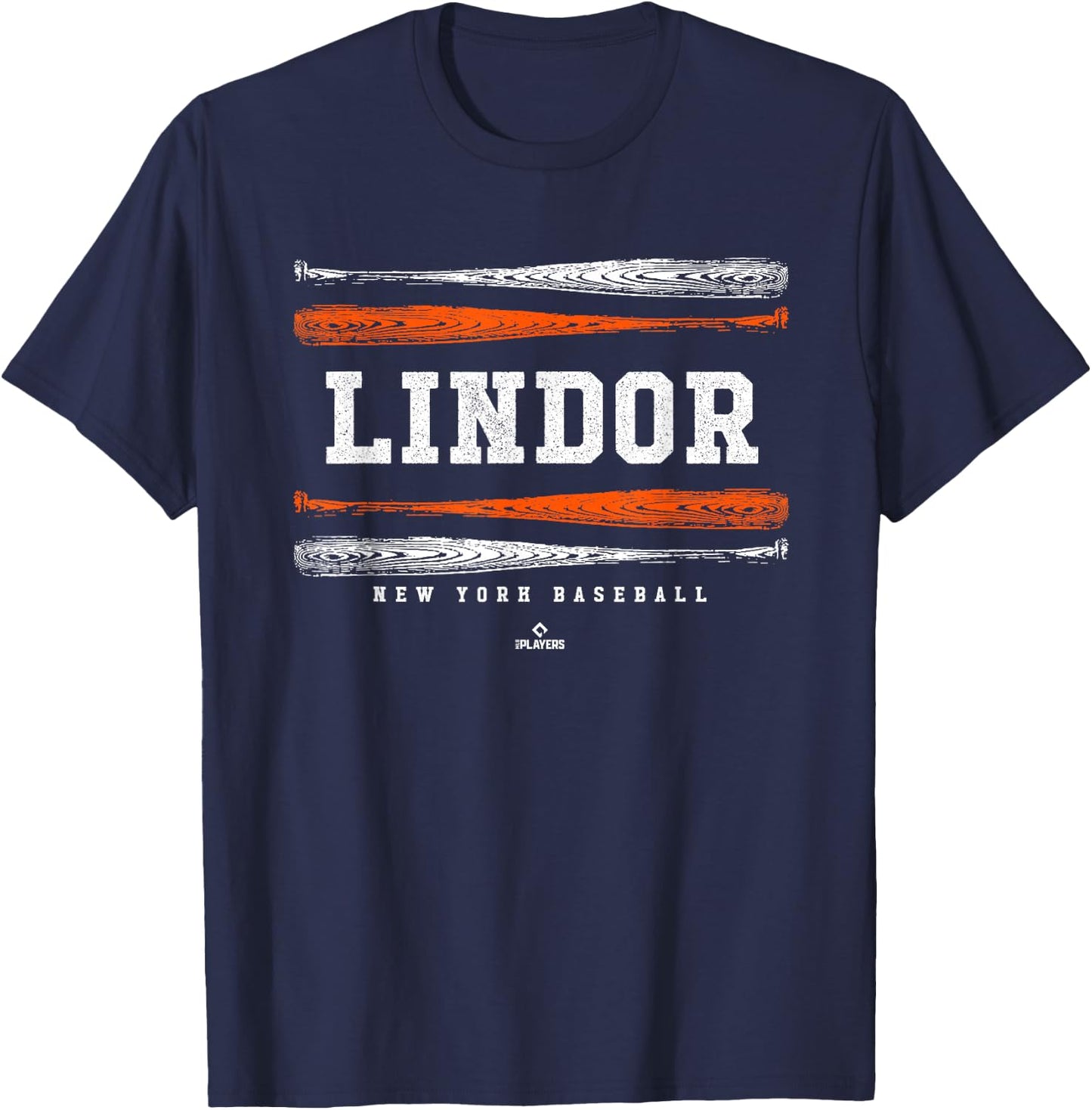 Vintage Baseball Bat Gameday Francisco Lindor New York MLBPA T-Shirt - T-Shirt | Navy