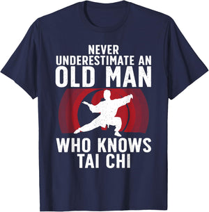 Cool Tai Chi Art for Grandpa Men Martial Arts Tai Chi Lovers T-Shirt - T-Shirt | Navy