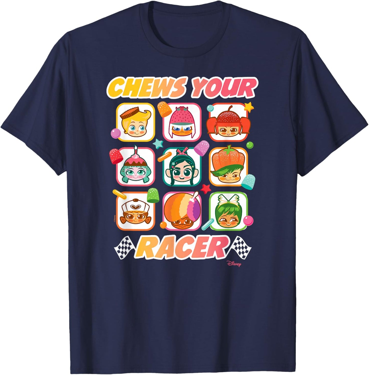 Wreck It Ralph - Sugar Rush Chews Your Racer T-Shirt - T-Shirt | Navy