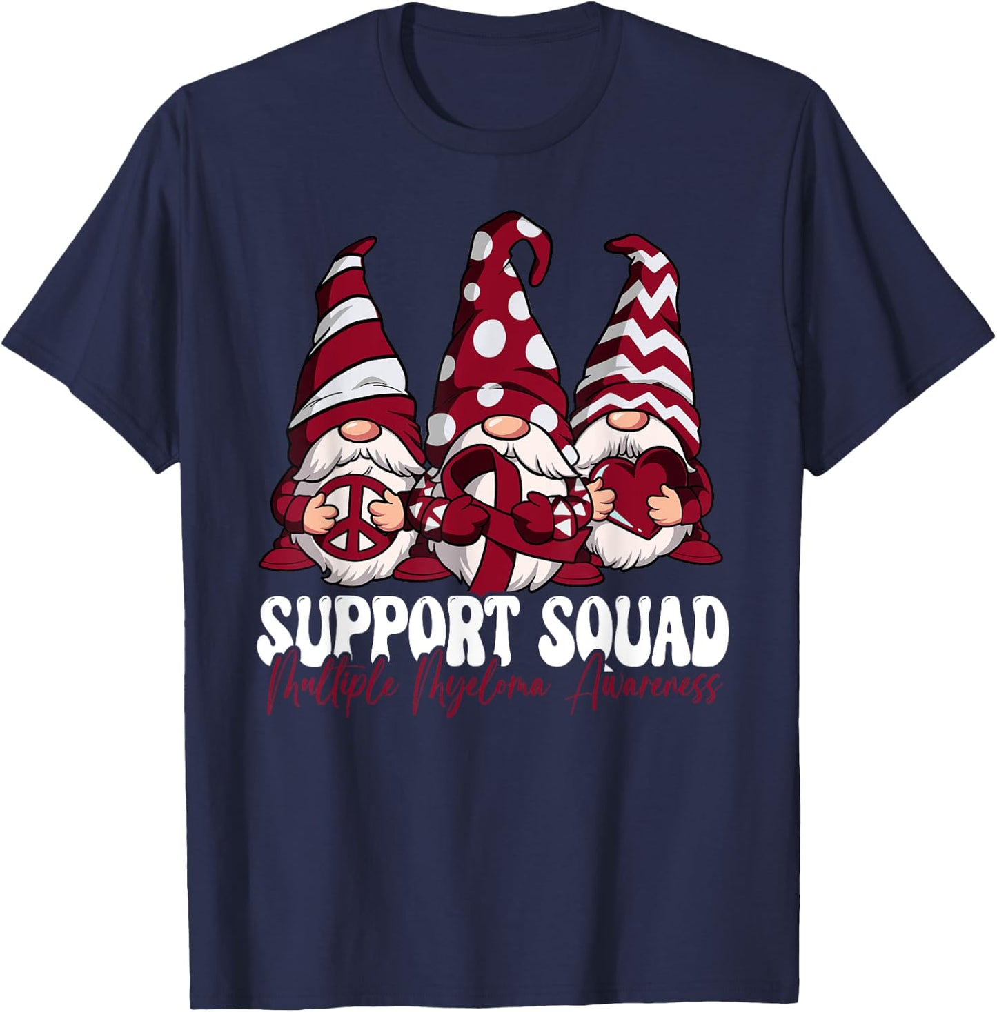 Support Squad Multiple Myeloma Awareness T-Shirt - T-Shirt | Navy