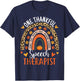 Thankful Speech Therapist Thanksgiving SLP Speech Therapy T-Shirt - T-Shirt | Navy