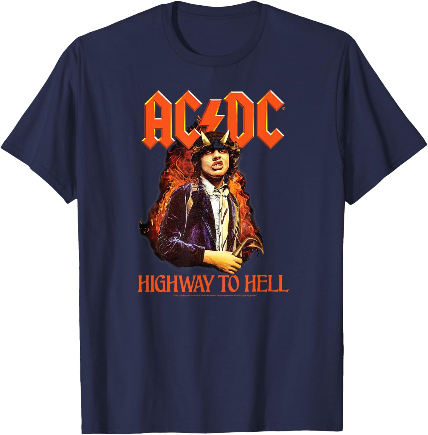 ACDC - Highway To Hell T-Shirt - T-Shirt | Navy