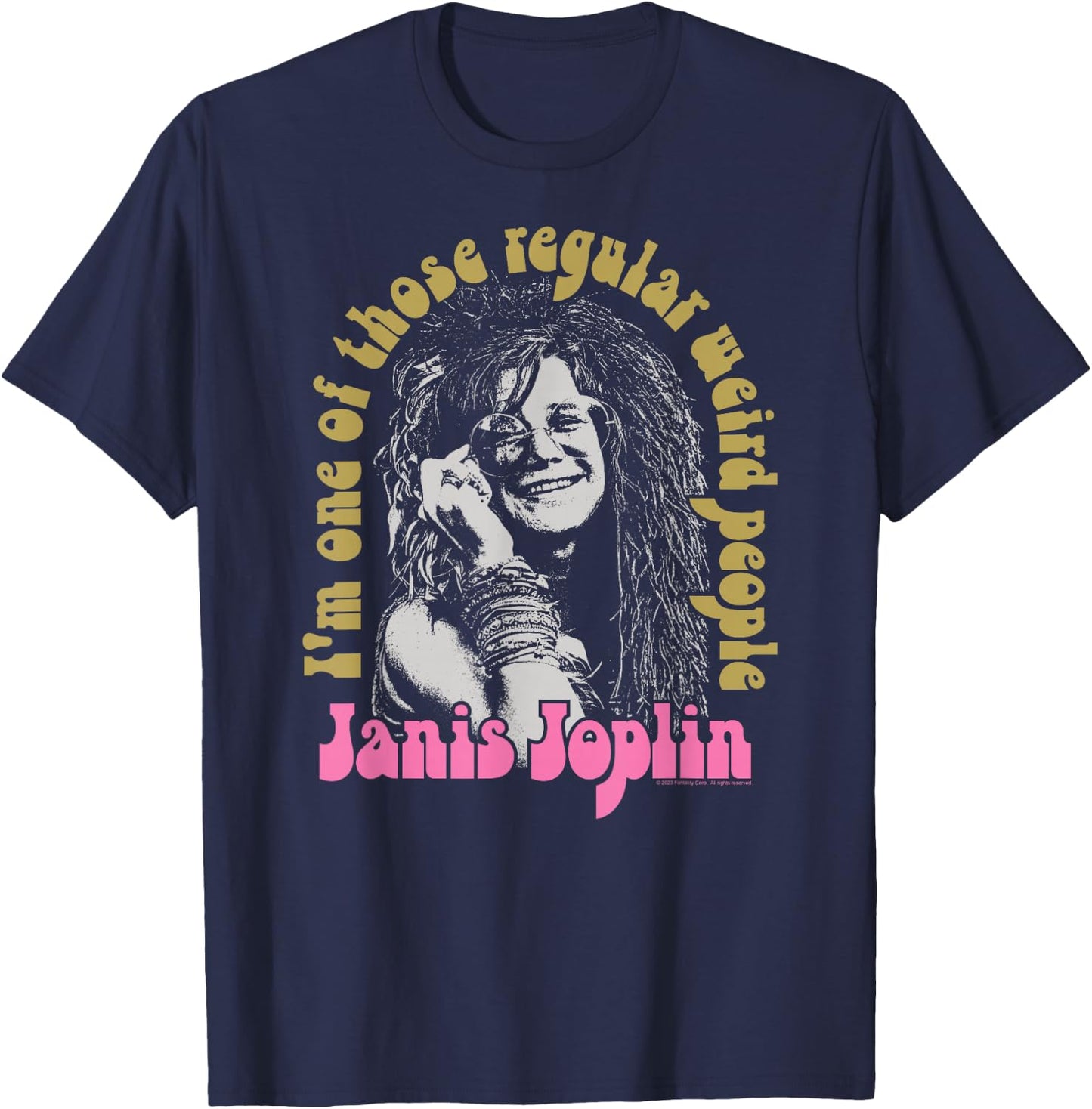 Janis Joplin - One Of Those Regular Weird People T-Shirt - T-Shirt | Navy