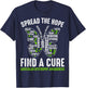 Duchenne Muscular Dystrophy Awareness Believe In Cure T-Shirt - T-Shirt | Navy