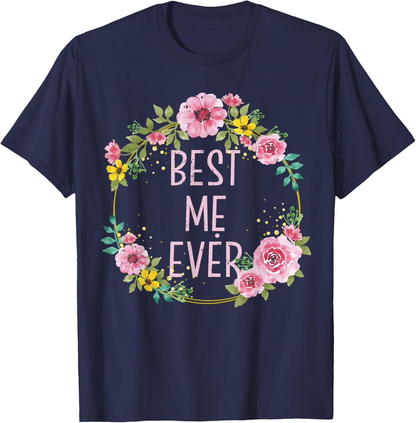 Women Floral Vietnamese Mom | Best Me Ever T-Shirt - T-Shirt | Navy