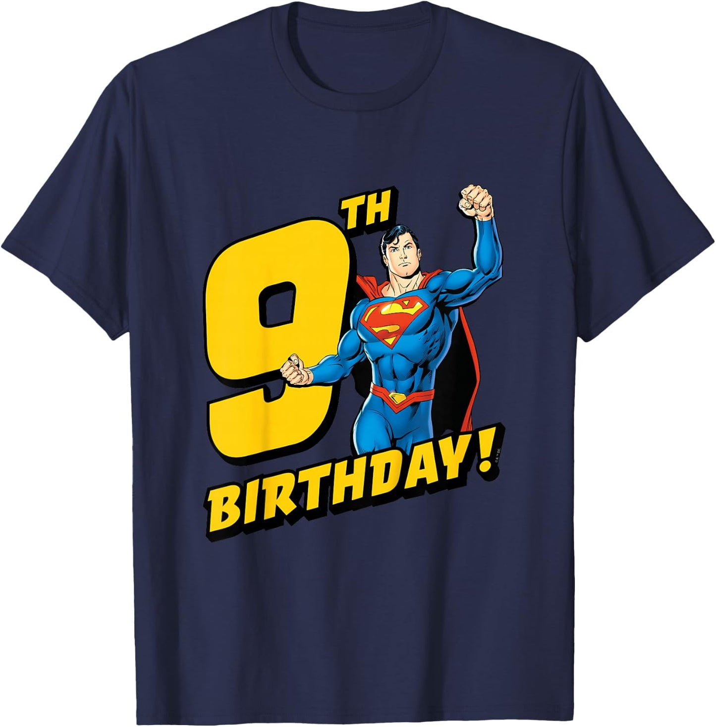Kids Superman 9th Birthday T-Shirt - T-Shirt | Navy