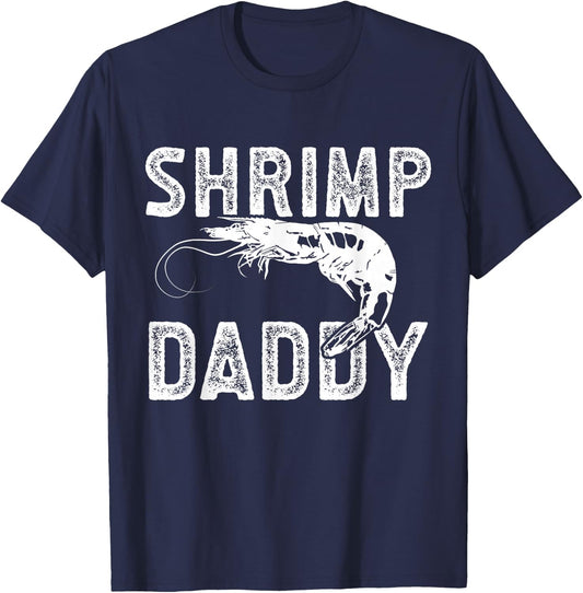 Vintage Shrimp Daddy T-Shirt - T-Shirt | Navy