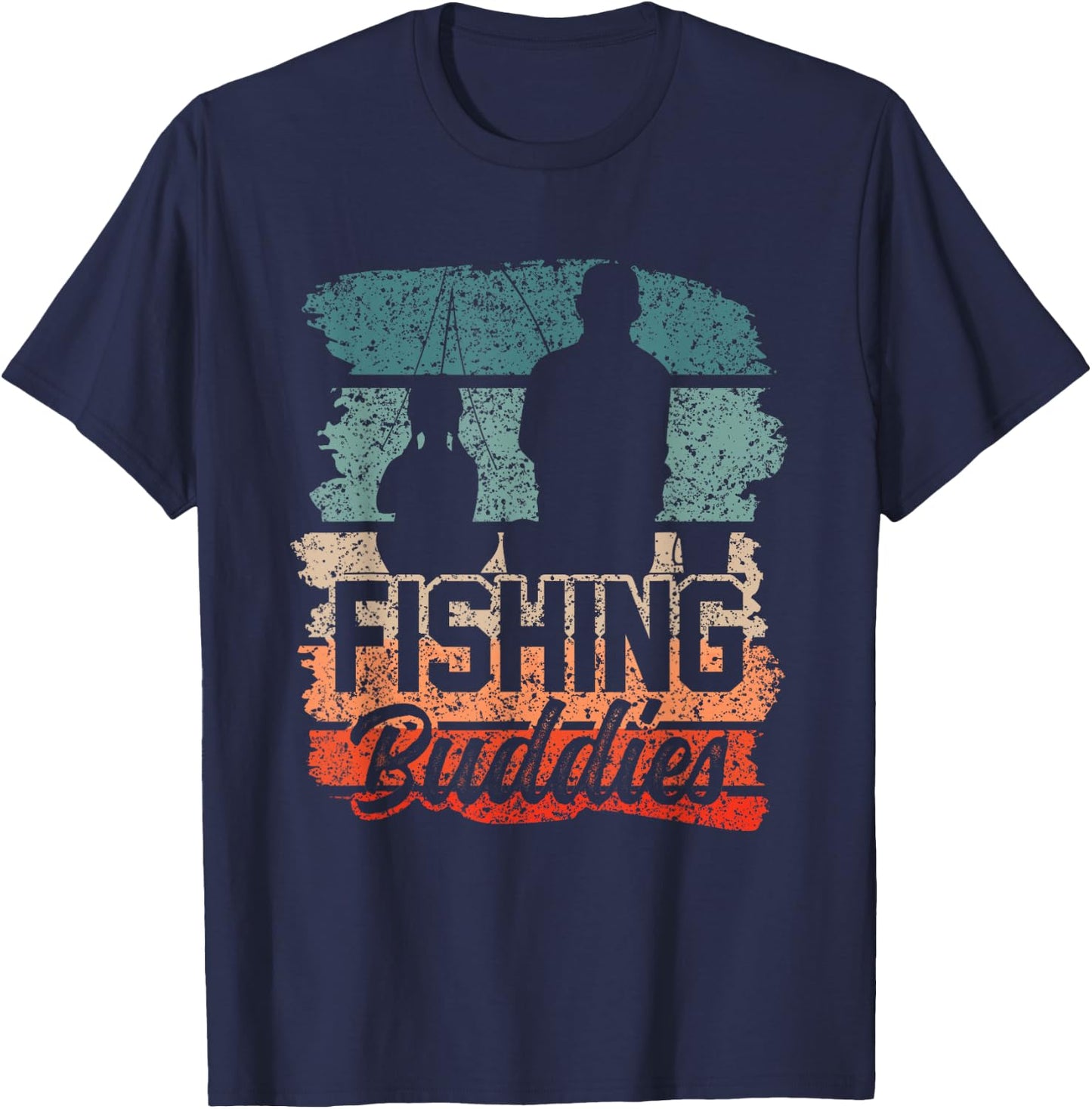 Fishing Buddies Fisher Buddy Fisherman T-Shirt - T-Shirt | Navy