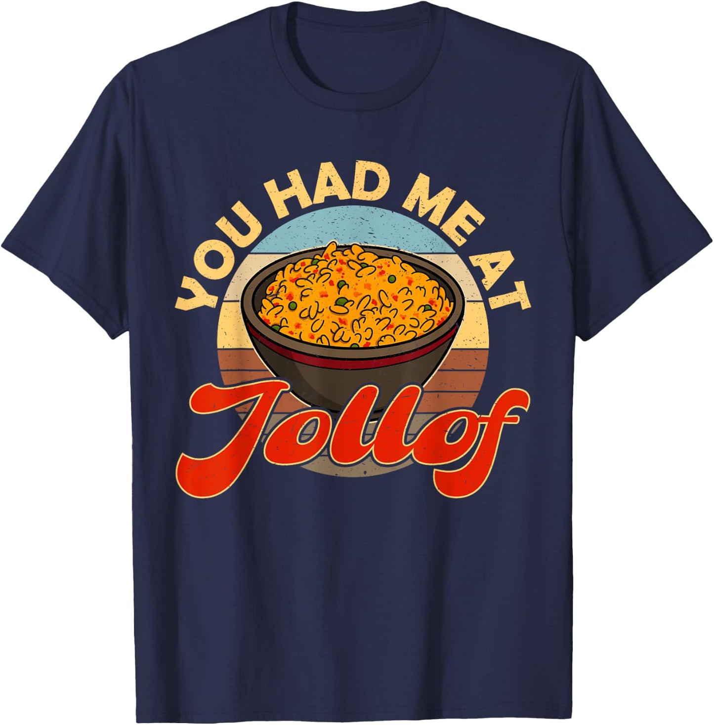 Jollof Nigeria fried food Nigerian flags African root Naija T-Shirt - T-Shirt | Navy
