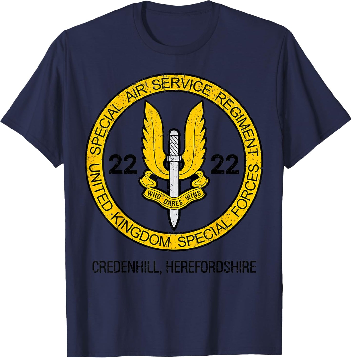 Vintage Mod 30 SAS Special Air Service T-Shirt - T-Shirt | Navy