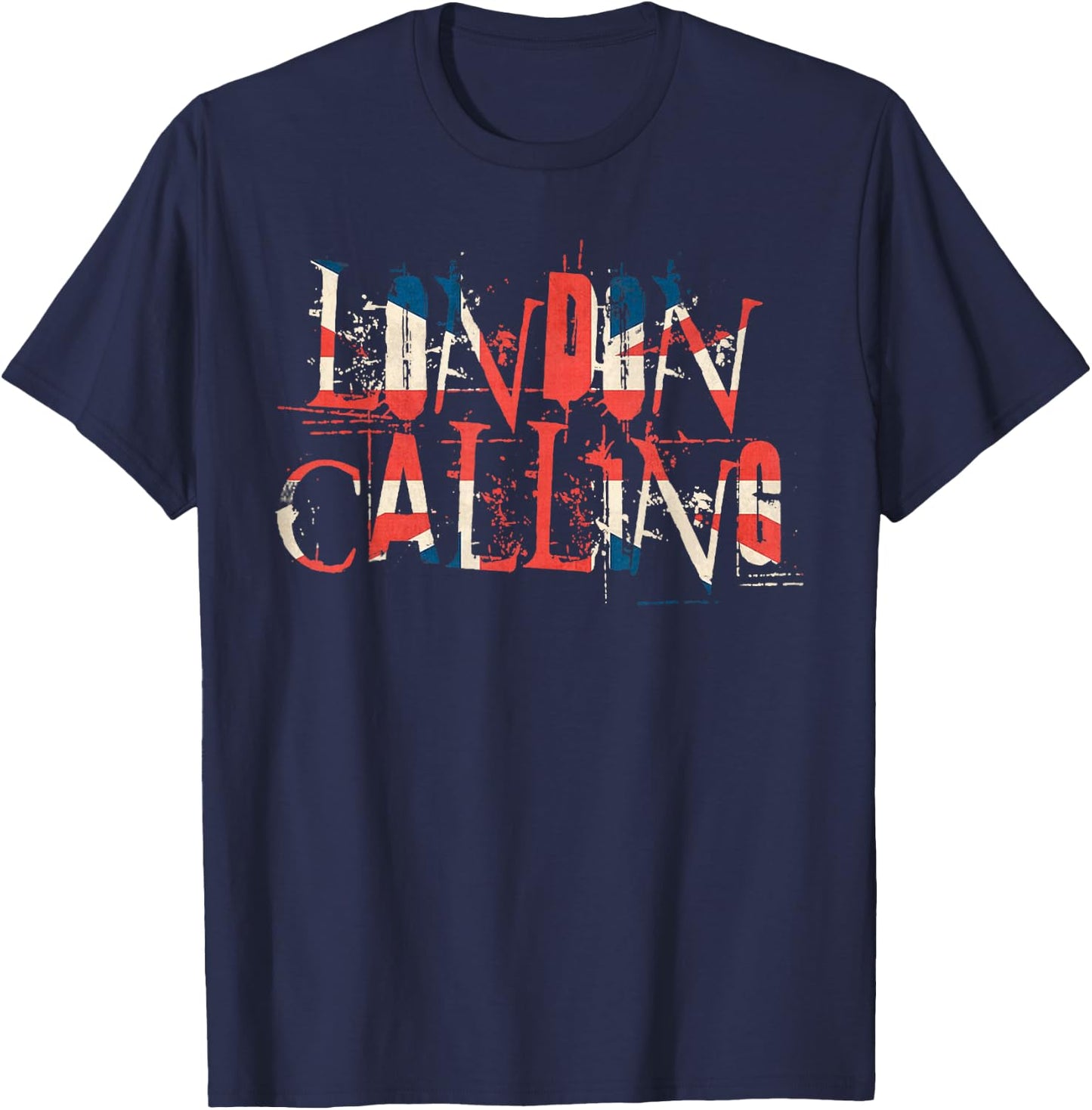 Vintage Retro London Calling T-Shirt - T-Shirt | Navy