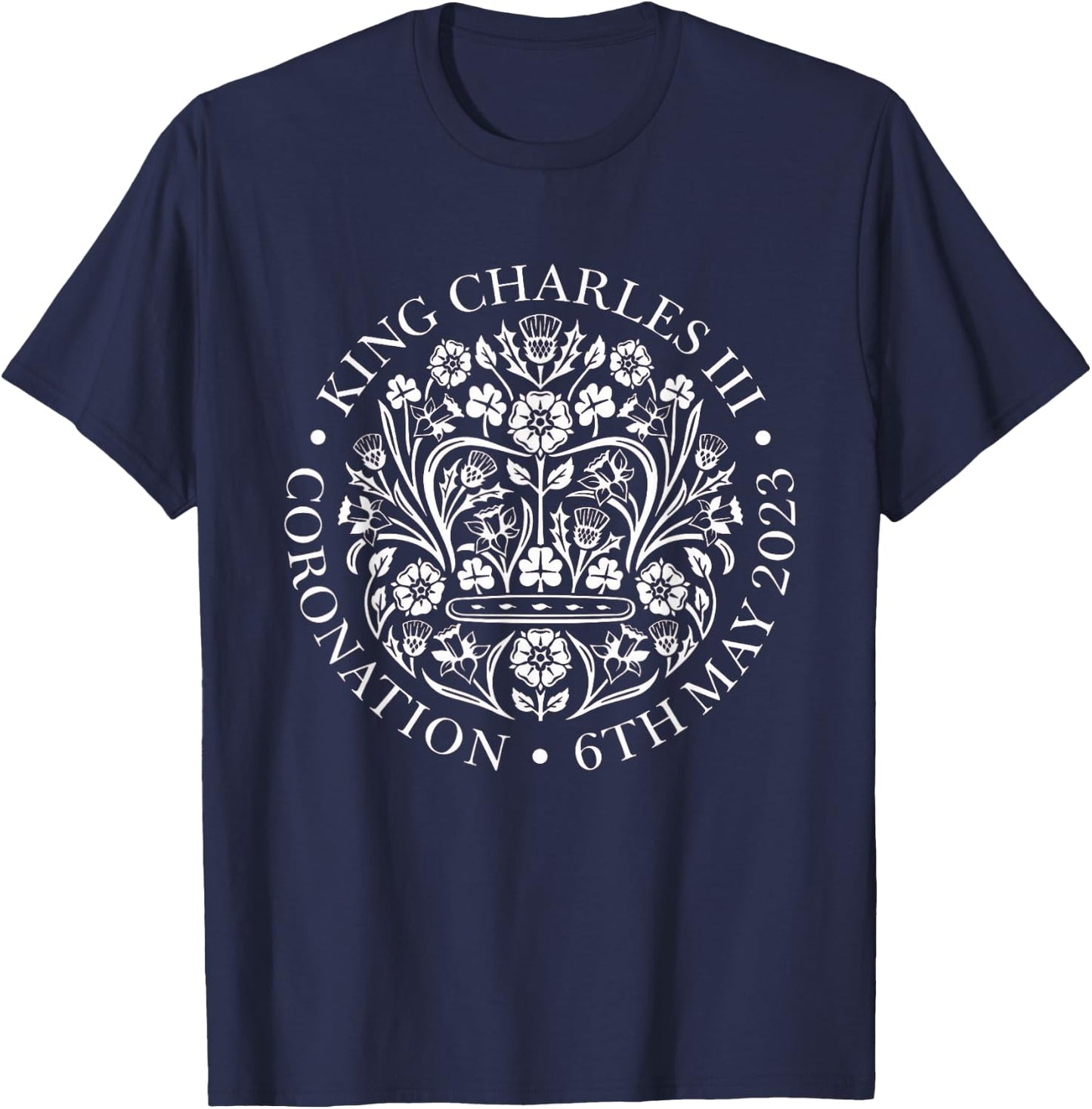 KING CHARLES III CORONATION 2023 British SOUVENIR T-Shirt - T-Shirt | Navy