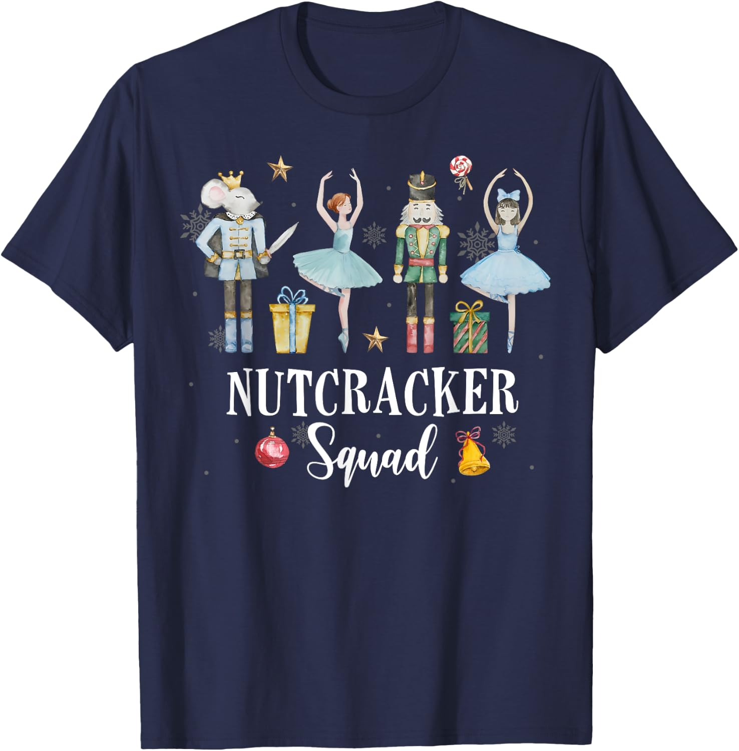 Christmas Nutcracker Squad Ballet Dance Women Kids Girls T-Shirt - T-Shirt | Navy