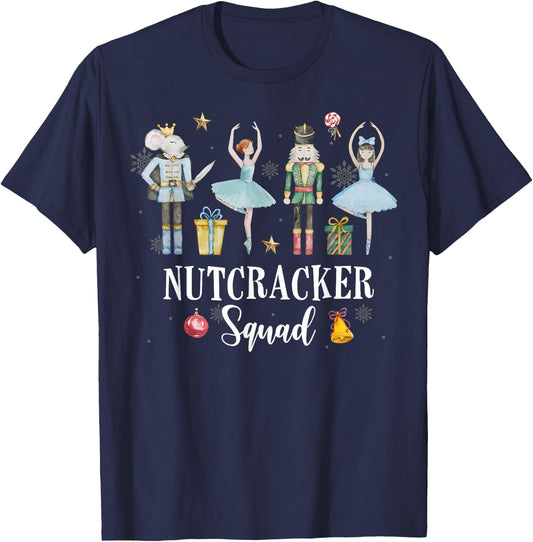 Christmas Nutcracker Squad Ballet Dance Women Kids Girls T-Shirt - T-Shirt | Navy