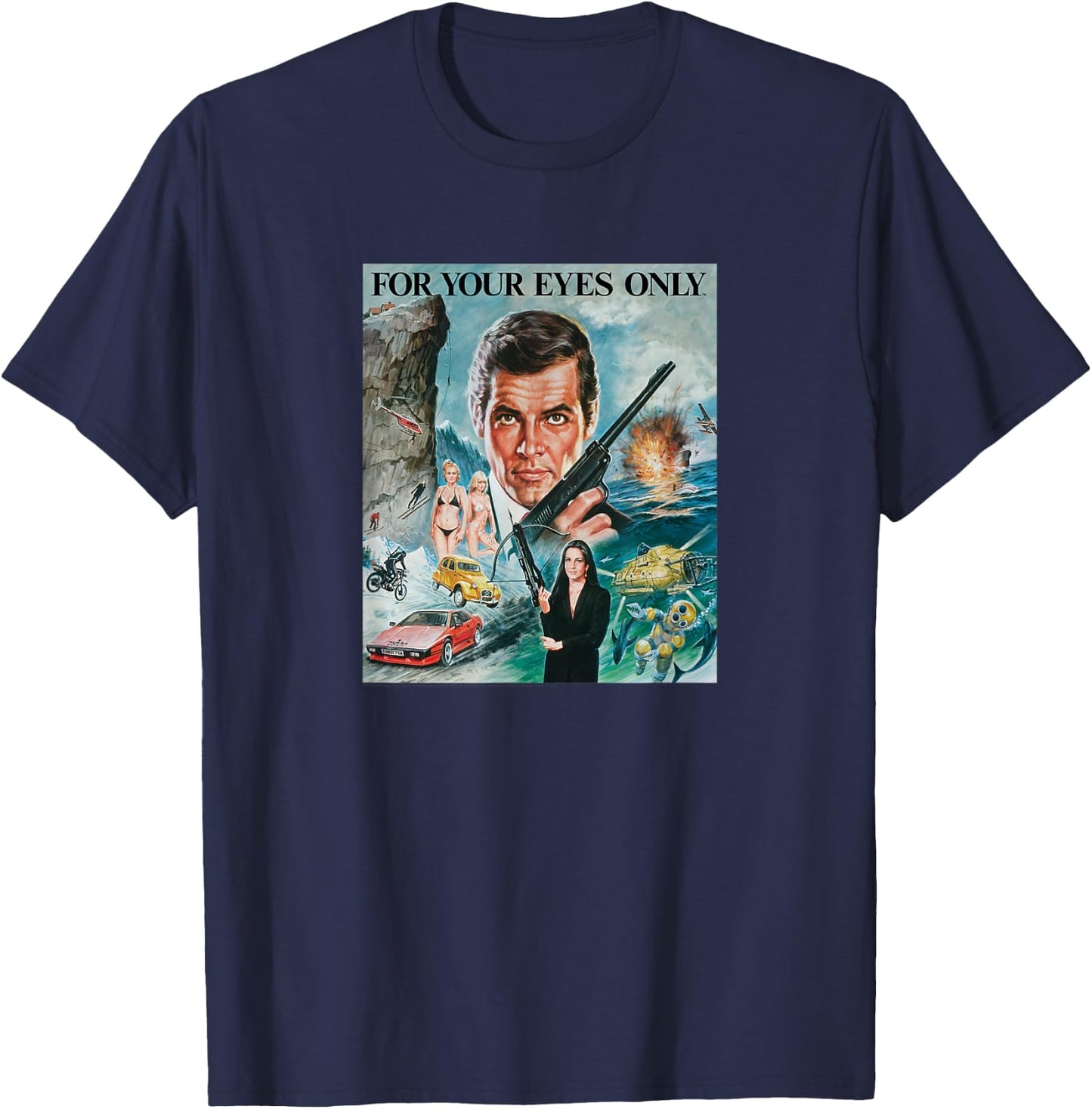 Official James Bond 007 for Your Eyes Only T-Shirt - T-Shirt | Navy