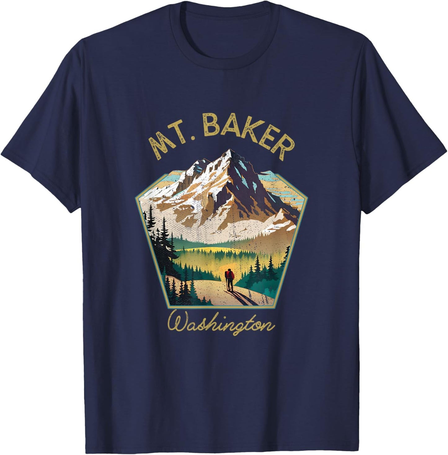 Mt. Baker Retro Clothing - Mt. Baker Souvenir T-Shirt - T-Shirt | Navy