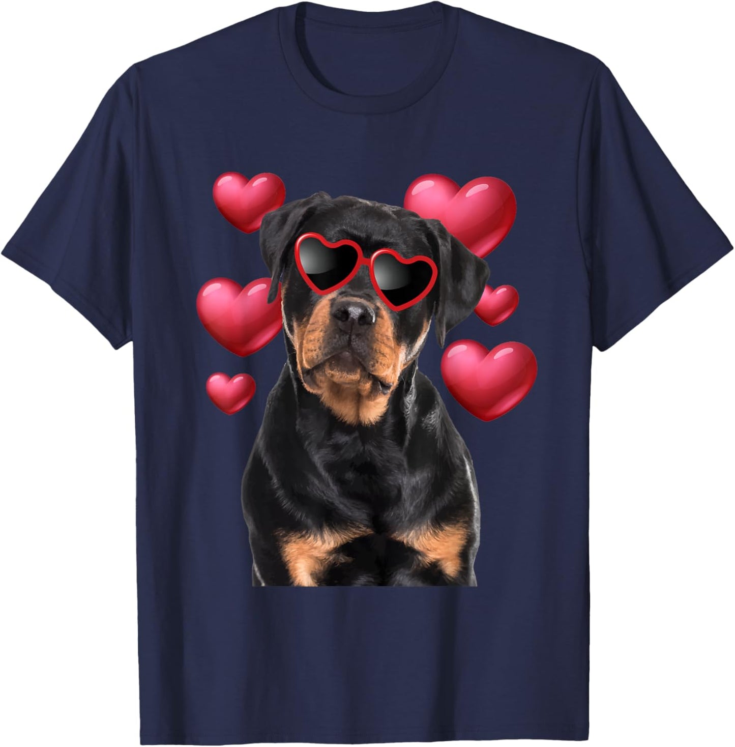 Valentines Rottweiler - Dog Breeder Puppy Lover T-Shirt - T-Shirt | Navy