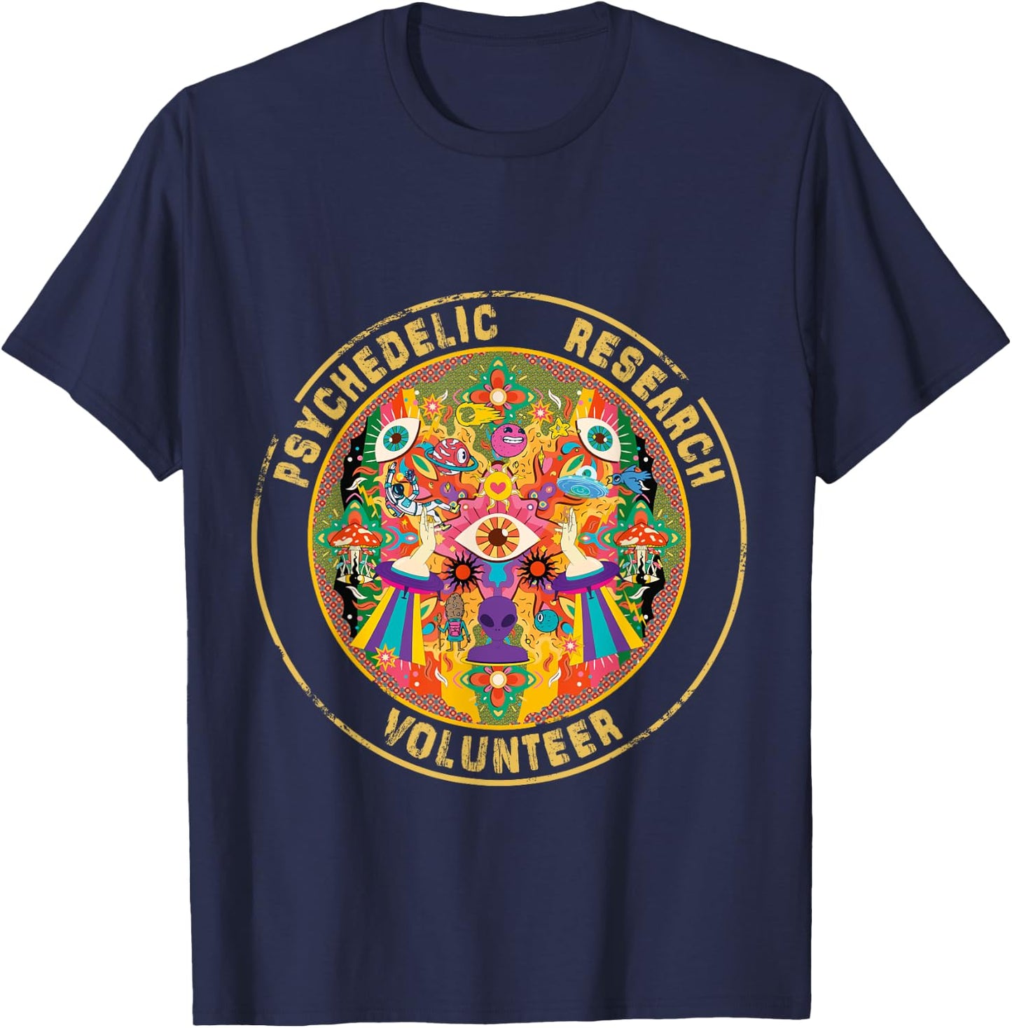 Psychedelic Research Volunteer T-Shirt - T-Shirt | Navy