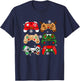 Boys Christmas Shirt Santa Elf Gaming Controllers Gamer Xmas T-Shirt - T-Shirt | Navy