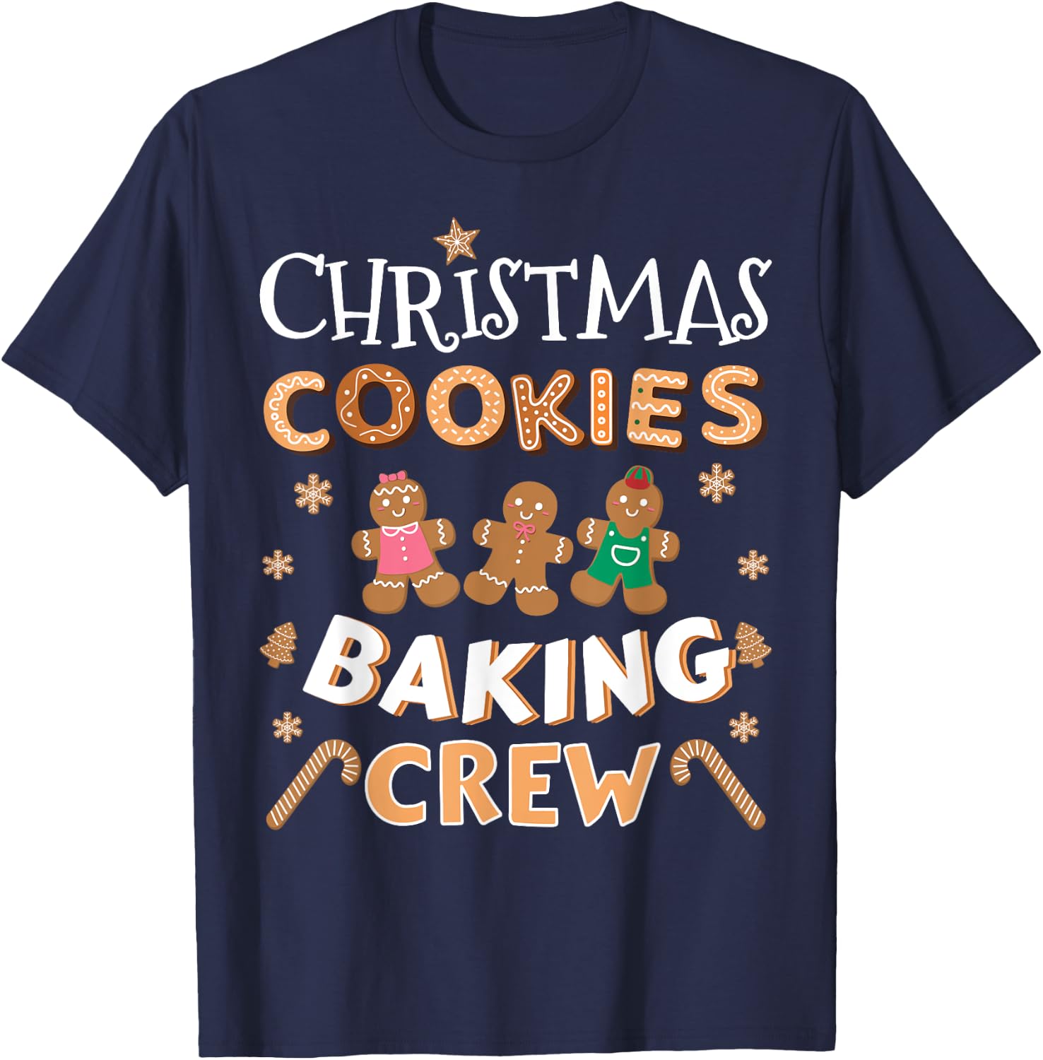 Christmas cookies baking crew for family xmas pajamas T-Shirt - T-Shirt | Navy