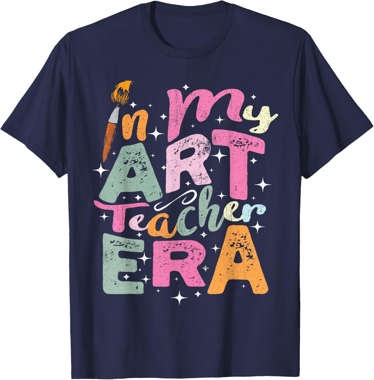 In My Art Teacher Era Teaching Future Artist Back To School T-Shirt - T-Shirt | Navy