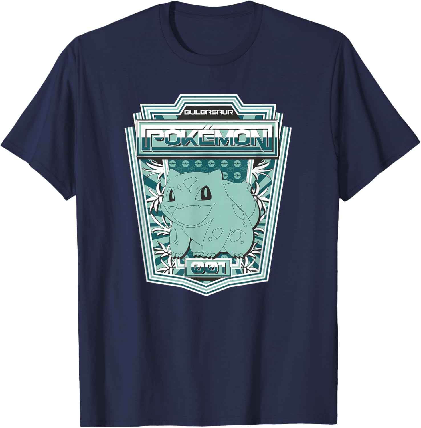 Pokémon Bulbasaur 001 Color Pop Badge T-Shirt - T-Shirt | Navy