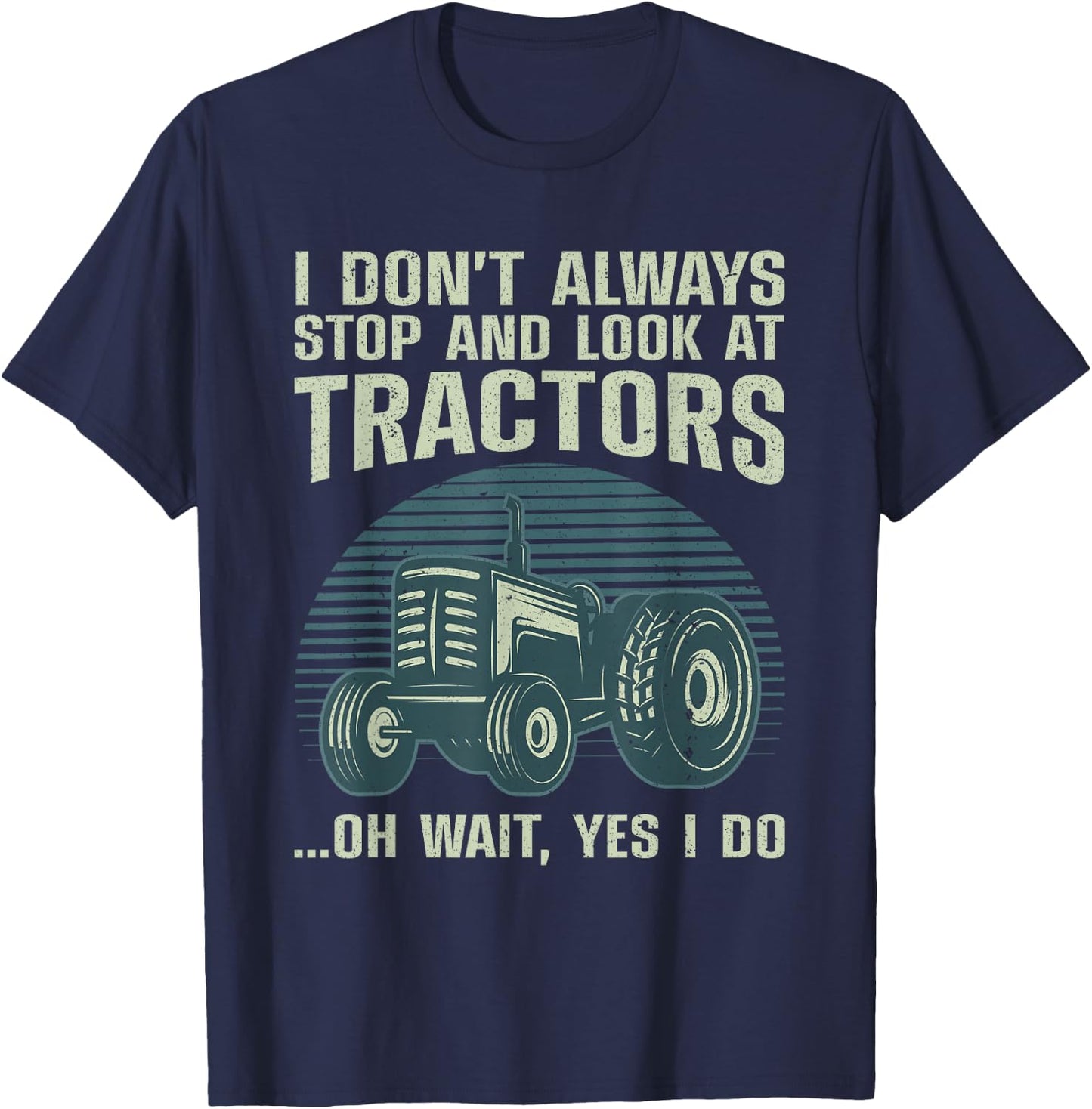 Cool Tractor Art Women Kids Farmer Farmtruck Farming T-Shirt - T-Shirt | Navy