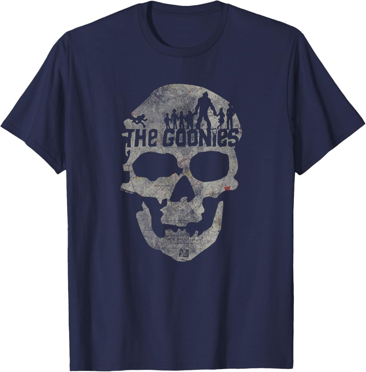 The Goonies Skull on Black T-Shirt - T-Shirt | Navy