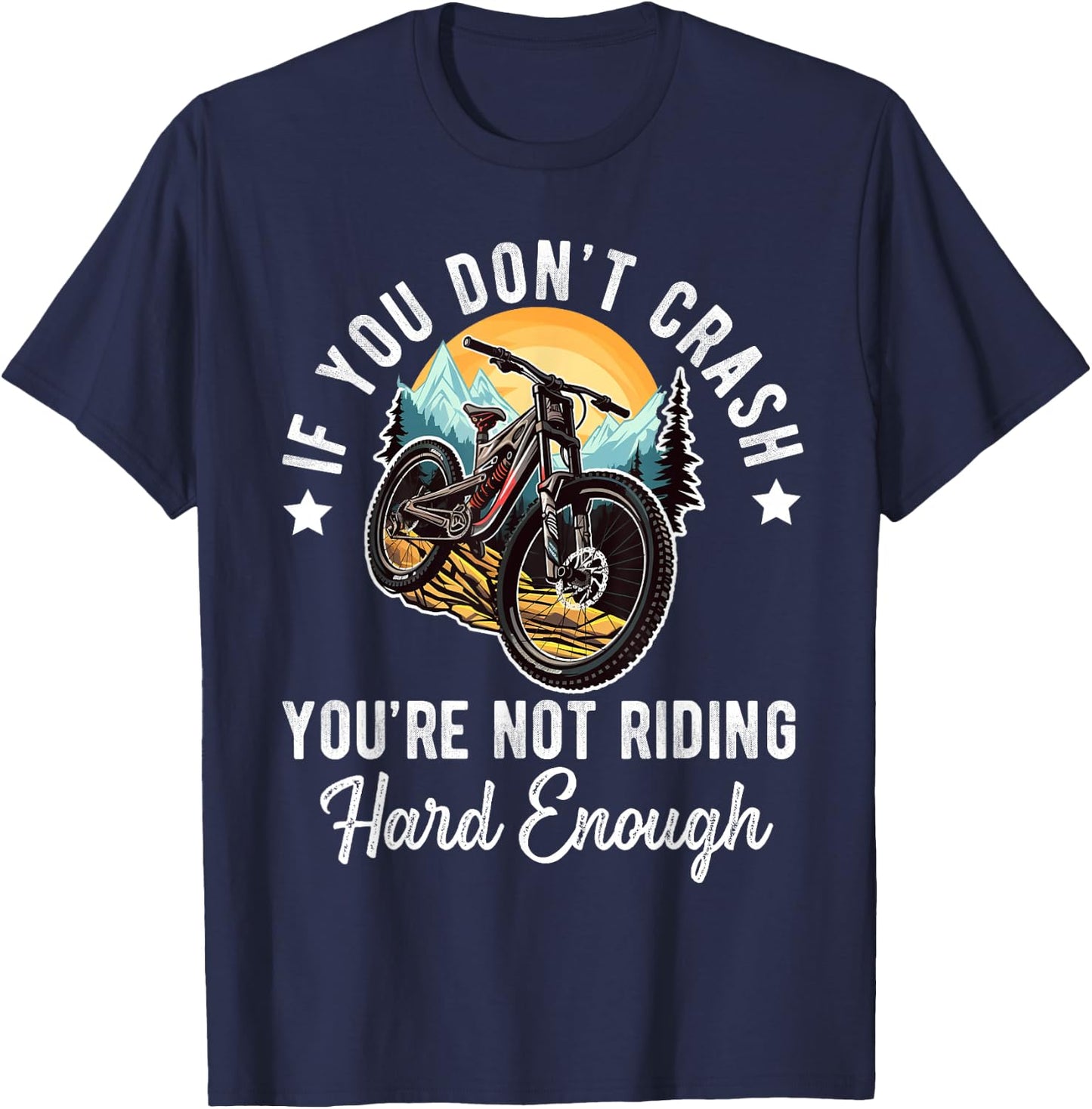 Mountain Bike For Boys Funny MTB Biking Lover T-Shirt - T-Shirt | Navy