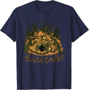 Trash Coven | Funny Wiccan Pagan Witch | Racoon | Animal T-Shirt - T-Shirt | Navy