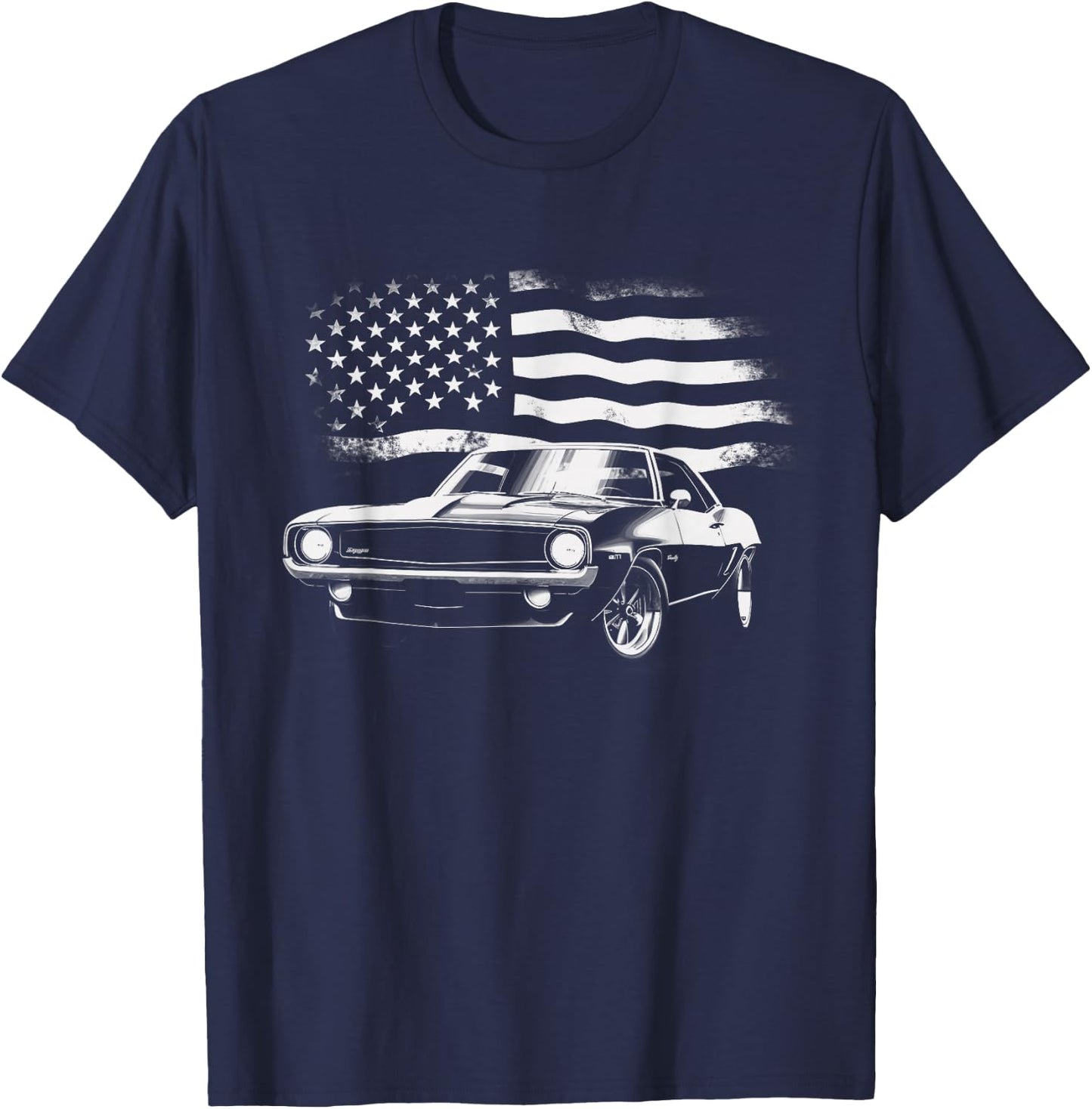 Vintage Classic Muscle Car T-Shirt - T-Shirt | Navy
