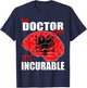 Albania Flag Brain the Doctor says it's Incurable T-Shirt - T-Shirt | Navy