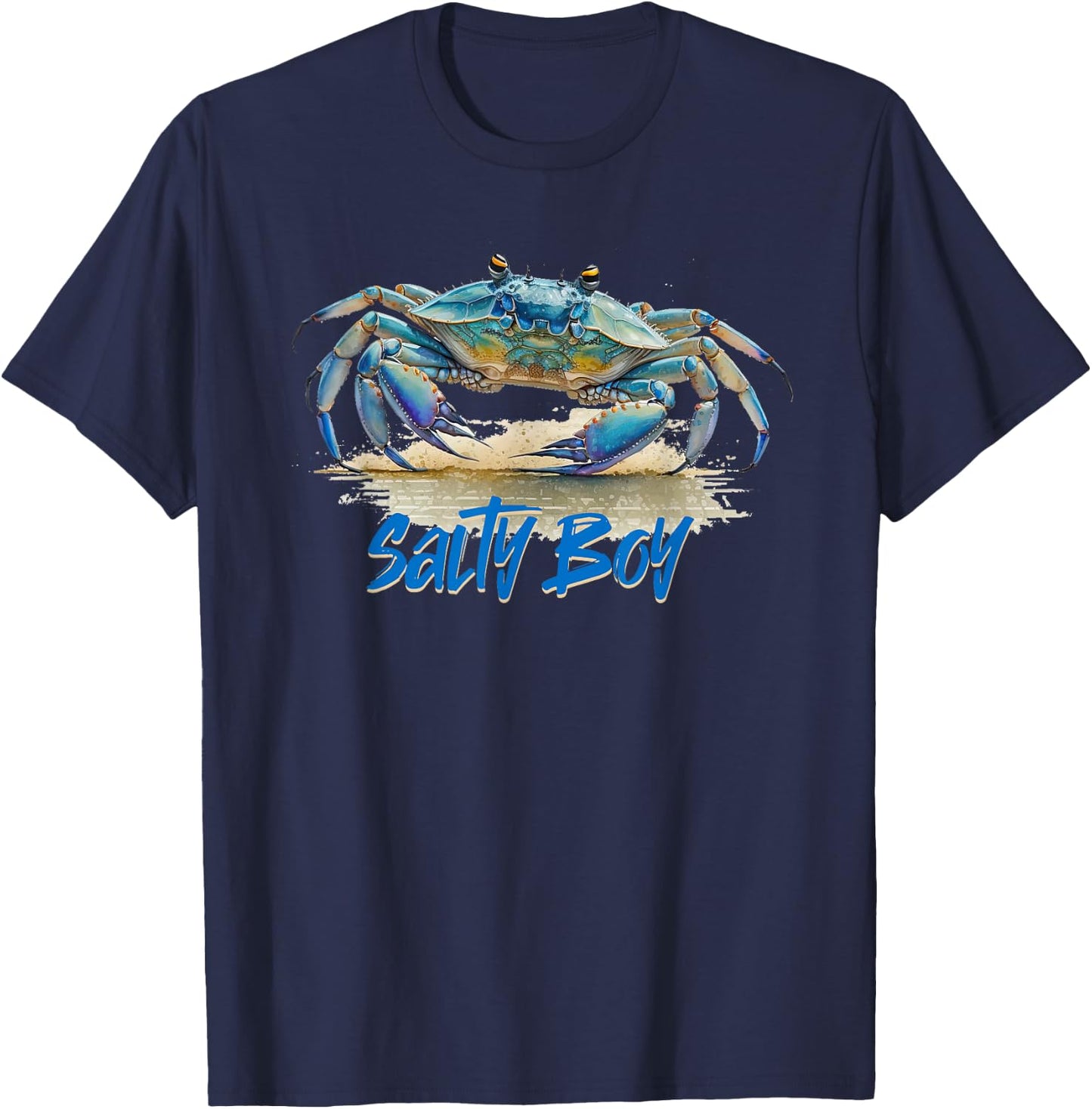 Salty Boy Salty Attitude Funny Fishing Crab Fishing Salty T-Shirt - T-Shirt | Navy