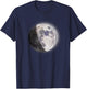 Waxing Gibbous Moon Phase, Full Moon, For Selenophiles T-Shirt - T-Shirt | Navy