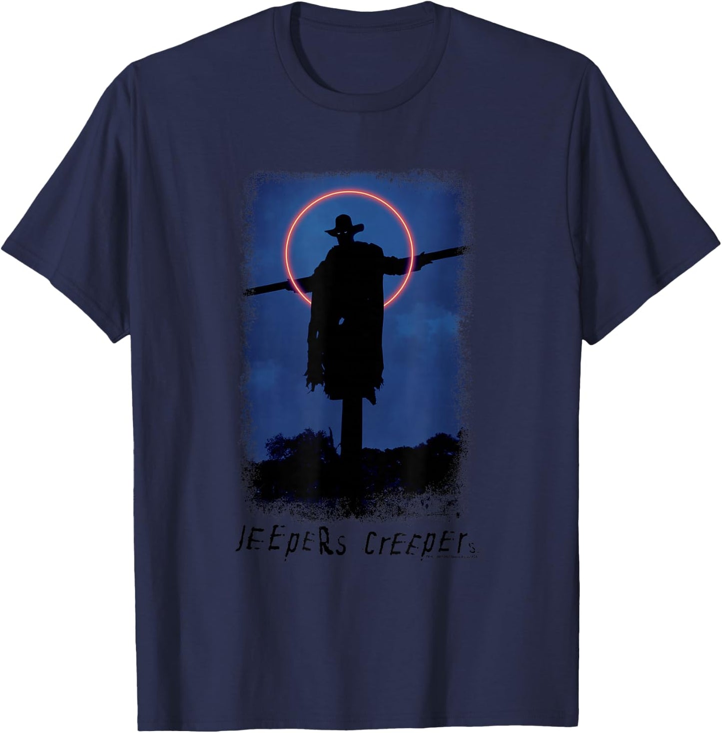 Jeepers Creepers Halloween Vintage Not My Scarecrow Halo T-Shirt - T-Shirt | Navy