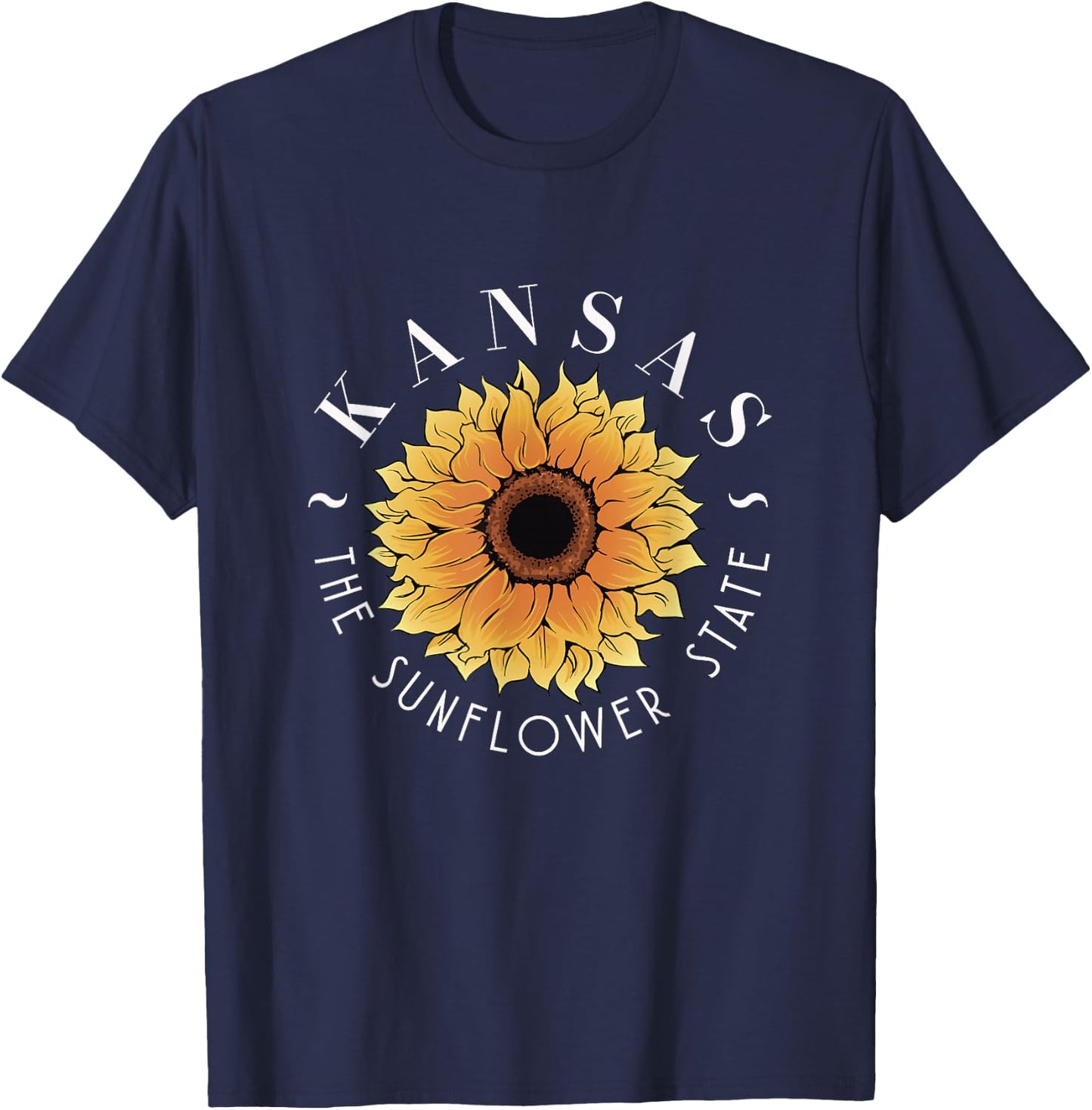 Kansas The Sunflower State | America USA | Kansasian T-Shirt - T-Shirt | Navy