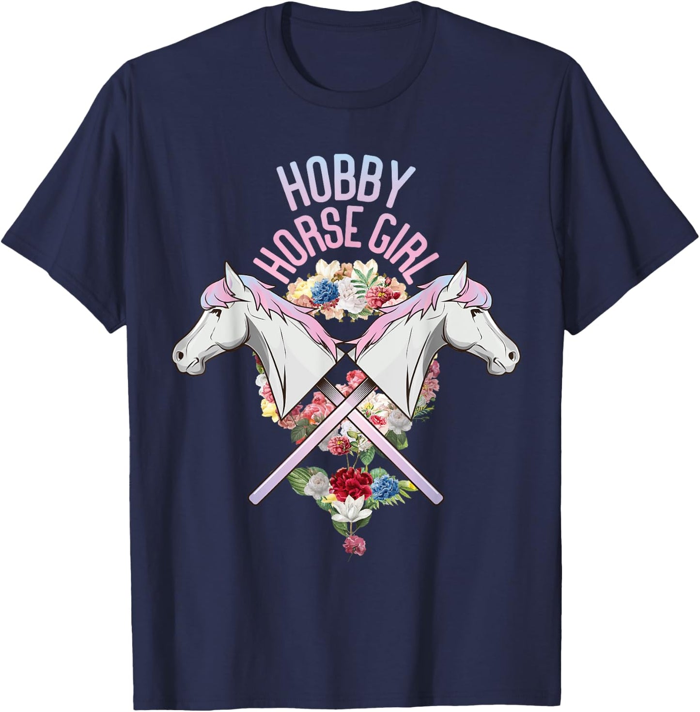 Hobby Horsing Girls' Horse Tournament T-Shirt - T-Shirt | Navy