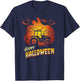 Tractor Silhouette Happy Halloween Farming Farmer Farm T-Shirt - T-Shirt | Navy