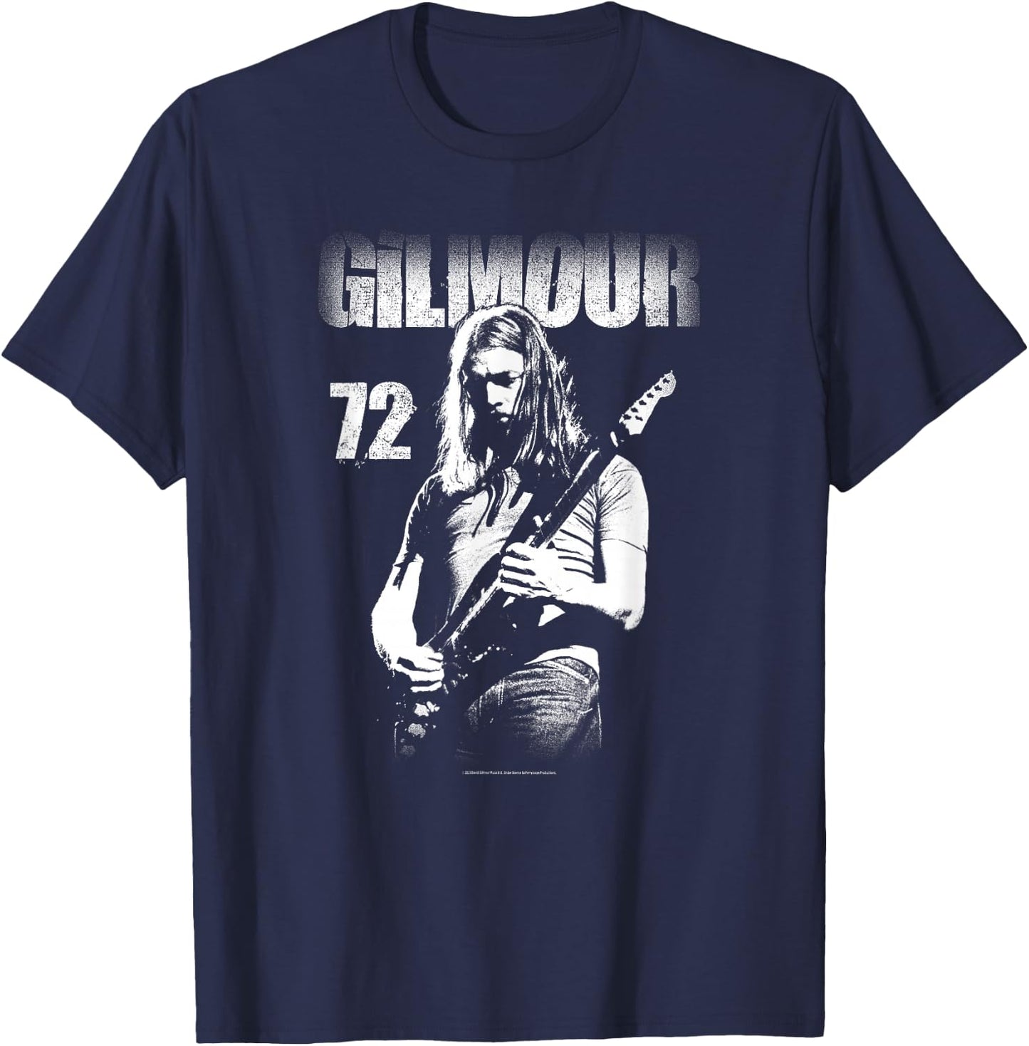 David Gilmour 1972 Photo T-Shirt - T-Shirt | Navy