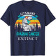 Let's Make Ovarian Cancer Extinct Dinosaur Funny T-Shirt - T-Shirt | Navy