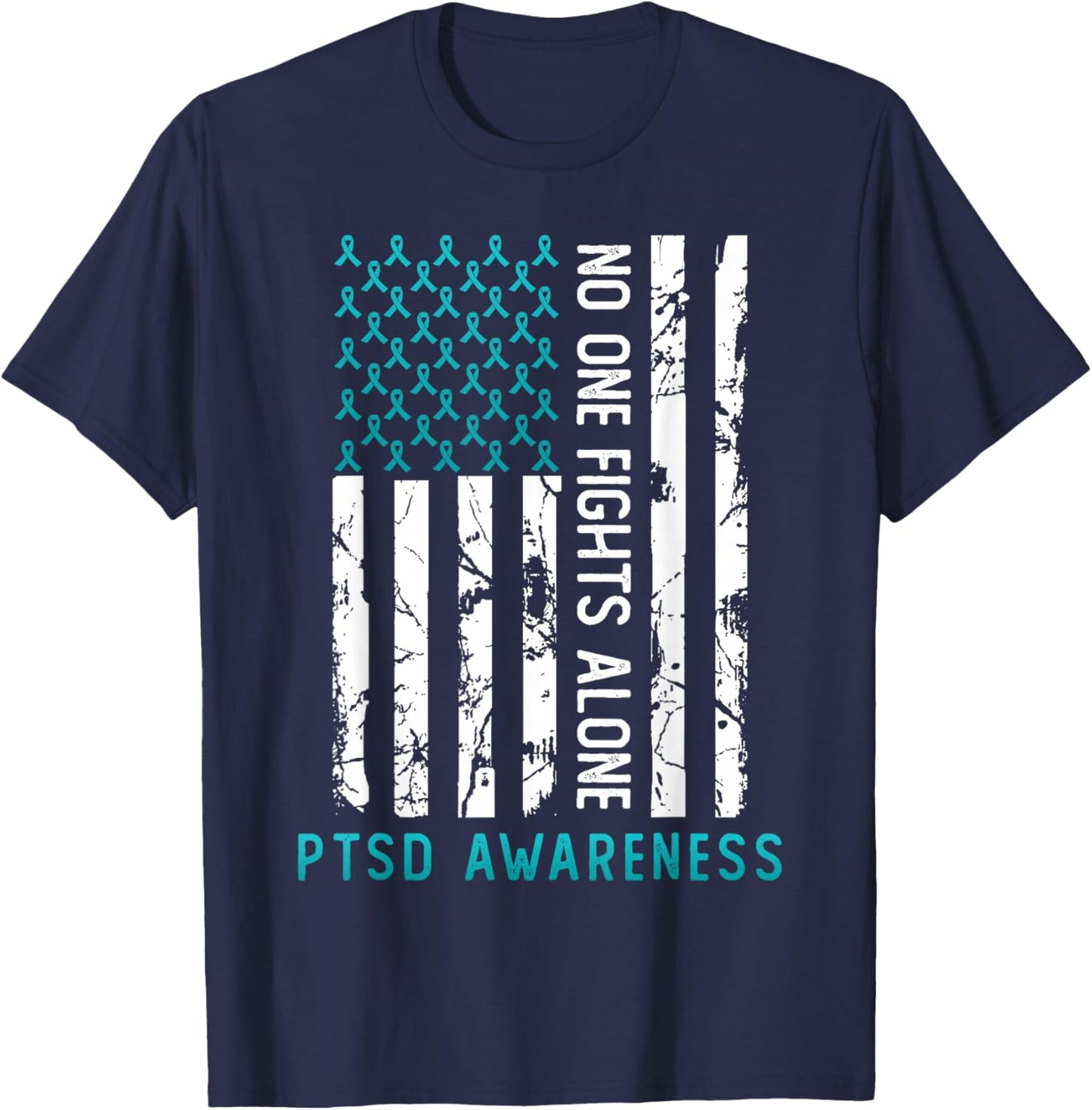 PTSD Post Traumatic Stress Disorder Awareness Support T-Shirt - T-Shirt | Navy