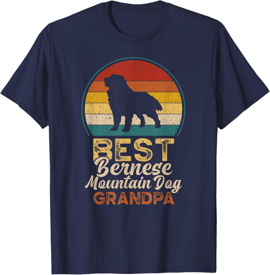Best Bernese Mountain Dog Grandpa, Father's Day, Grandfather Men T-Shirt - T-Shirt | Navy