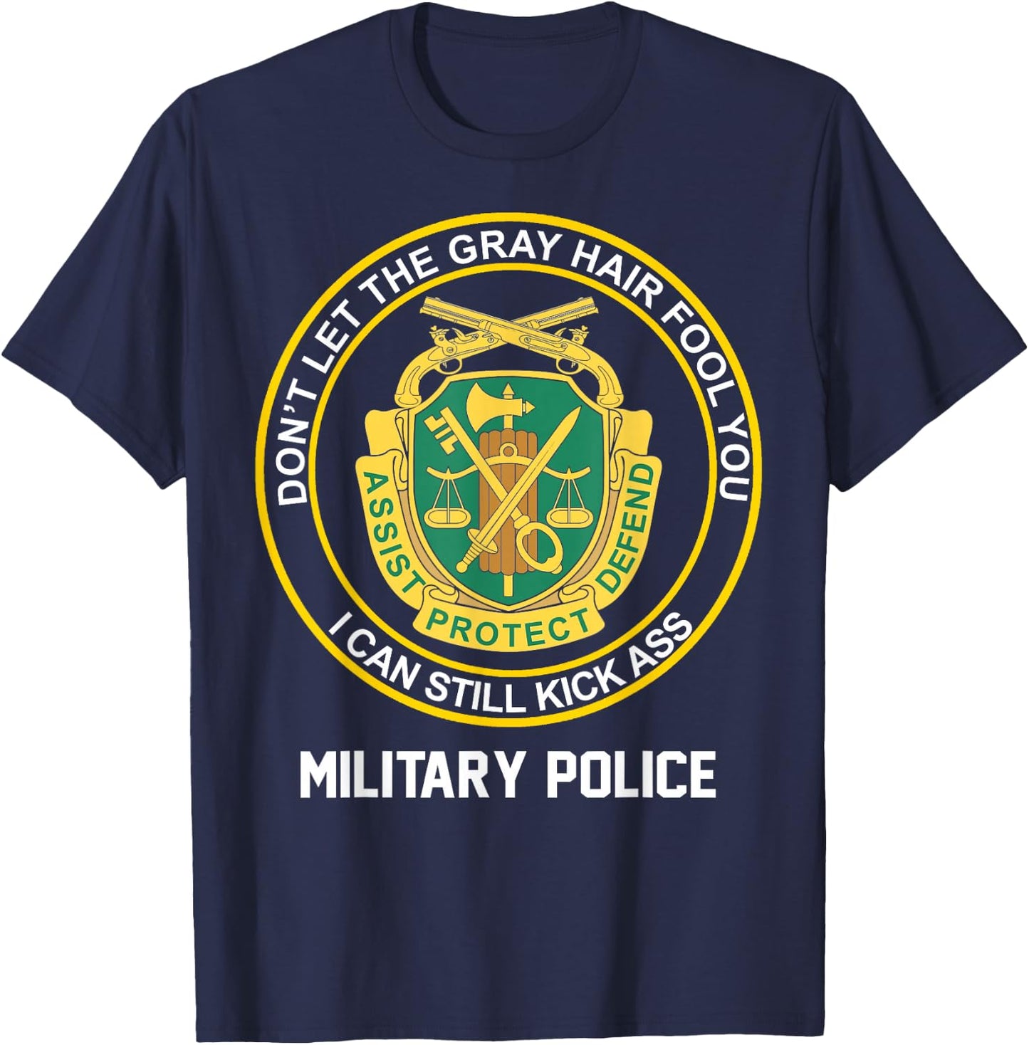 Retired Military Police MP Proud Old Man US Army MP Veteran T-Shirt - T-Shirt | Navy